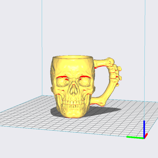 Skull Mug 3D Printed STL – Gothic Skeleton Cup Model for Halloween Decor, Coffee Mug & Collectibles