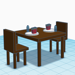 41fc6977-1809-45b8-9862-7400b9985d9f.png 3D-Datei Esstisch-Mini-Set kostenlos・3D-druckbare Vorlage zum herunterladen