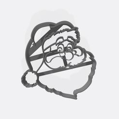 Papa noel 10 cm.jpg Fichier STL Père Noël - Emporte-pièce Père Noël / Cortante de galletita・Plan à imprimer en 3D à télécharger