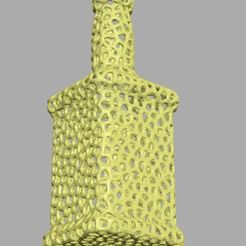 bouteilleJD_voro.jpg Файл STL Бутылка Jack Daniel's voronoi・Идея 3D-печати для скачивания