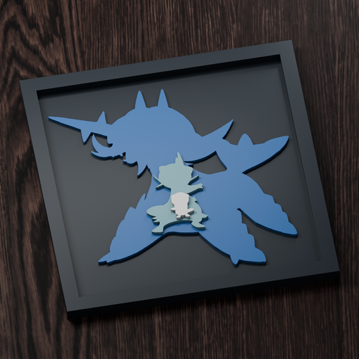 Samurott Line - Pokemon Silhouette Frame | Normal, Inverse & Scaled STL