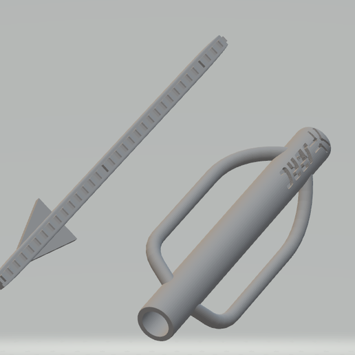 1/10 Scale Post Pounder and T-Post 3D model