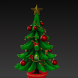 Christmas-Tree-4.png Набор 3D-моделей рождественской елки (4 шт.) - файлы STL и OBJ для 3D-печати и праздничного декора