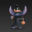 dorso.png Stitch Halloween Wizard 3D Printable - Spooky Collectible Model