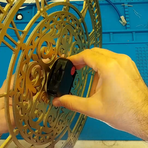 Carved Clock cnc - laser cut