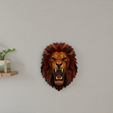lion.png POLYGONAL LION WALL ART
