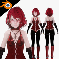 0-1200x1200.png Blood Assassin Girl - Realistic Female Character - Blender Eevee