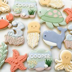 318573594_521233976730844_586223205374536261_n-1.jpg STL file 6 Ocean Sea Animals Cookie Cutter Set: Starfish, Octopus, Turtle, Crab, Jellyfish・3D printer design to download