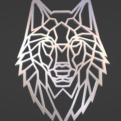 Low-Poly-Wulf-2D.png Fichier STL Low Poly 2D Type de loup gracieux・Plan pour impression 3D à télécharger