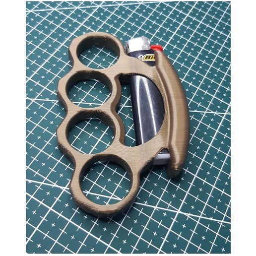 04.jpg FireFister - Brass Knuckles case for Bic Slim Lighter