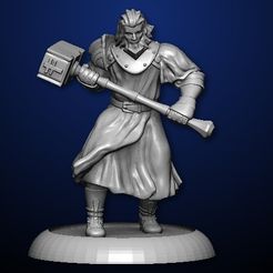 hammer warrior.jpg Download free STL file Warrior with Hammer • Object to 3D print, MadcapMiniatures