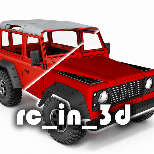 Land Rover Defender 90 2 door body 1/10 SCALE OFF-ROAD CRAWLER BODY | Wheelbase 240mm