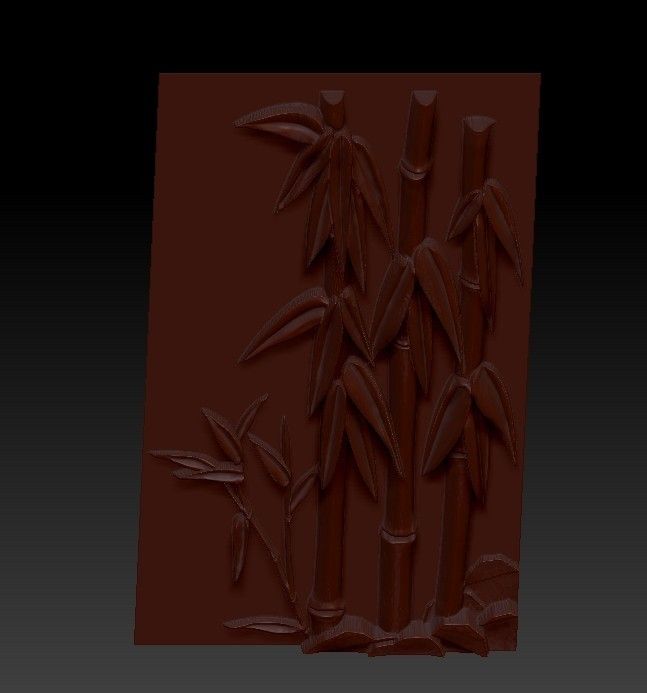 bamboo3.jpg Download free OBJ file bamboo 3d model of relief for free • 3D printable template, stlfilesfree