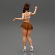 Girl-0005.jpg Hot Girl with bun hairstyle in mini skirt and high heels