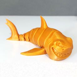01.jpg Fichier STL Requin articulé Bruce de Finding Nemo・Design pour imprimante 3D à télécharger
