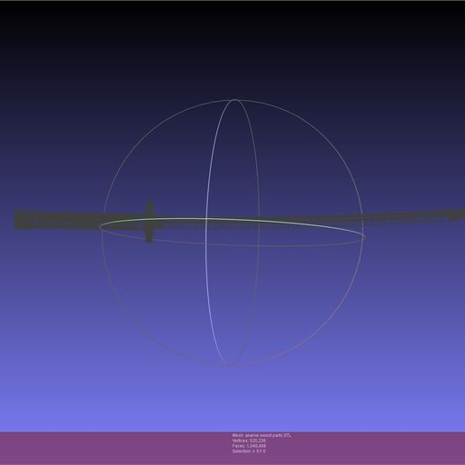 meshlab-2022-01-14-07-10-14-57.jpg STL file Akame Ga Kill Akame Sword And Sheath Printable Assembly・Template to download and 3D print, julian-danzer