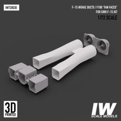 IW72030.jpg STL file 1/72 Scale F-15 Intake Ducts / F100 "Fan Faces" For GWH F-15 Kit・3D print design to download