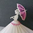 napkin_stand.jpg Lady with the umbrella. 3D quilling napkin holder.