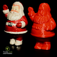 origianl-santa-and-3d-printed-ornament.png Santa Ornament/Decoration - Support Free