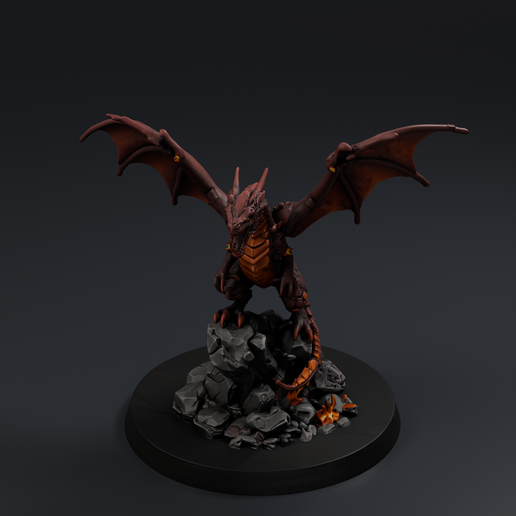 Fierce Fire Dragon 3D printable STL miniature