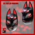 1.jpg STL-Datei Kitsune Maske Japanische Fuchsmasken・3D-druckbares Modell zum Herunterladen