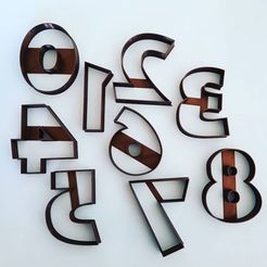 nuerm.JPG STL file mickey number cutters・3D printing model to download