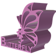 Butterfly_PS._01.png Butterfly Phone Stand - Instant Download - No Supports Needed