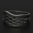 1.jpg Honeycomb ring Ücretsiz 3D baskı modeli