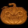 Mysterious-Halloween-Pumpkin-8.jpg Mysterious Halloween Pumpkin STL file for 3d printing or CNC
