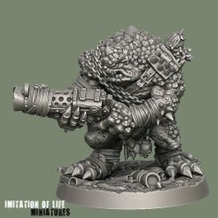 Big_Crusty_Mutant_2_Render_07.jpg 3D-Datei Große krustige Eidechsenmutantin 2・Design für den 3D-Druck zum Herunterladen