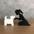 WhatsApp-Image-2023-01-05-at-19.21.59.jpeg Girl and her Yorkshire(tied hair) for 3D printer or laser cut