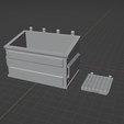 screen.png 1:25 Scale Garbage Dumpster Storage Box Diorama Display