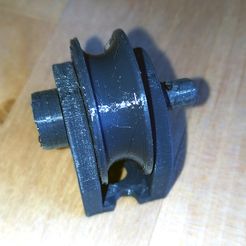 Poulie de renvoi assemblé.jpg Free STL file return pulley with support・3D print design to download