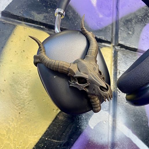 Airpods Max Case - Monster Skull STL