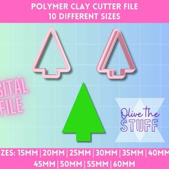 tree1.jpg Tree 1 Digital STL File for Polymer Clay, Christmas STL File