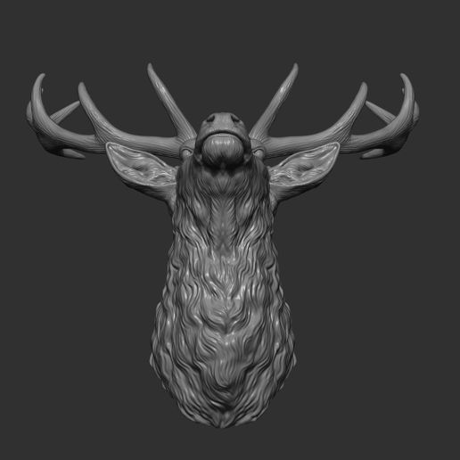 6.jpg OBJ file Deer head・3D printing design to download, guninnik81
