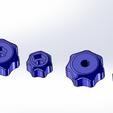Knobs.png Knobs for M8 threaded end or M8 bolt / nut