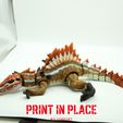 spinosaurio_flexi_fuego_articulated8.jpg 🦖 Fire Spinosaurus – Articulated Print-in-Place Model
