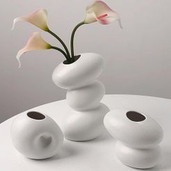 234.jpg Archivo STL Florero Guijarro・Diseño de impresora 3D para descargar
