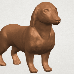 TDA0306 Dog - Dachshund A01.png Fichier 3D gratuit Chien - Teckel・Design pour imprimante 3D à télécharger