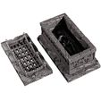 Sarcophagus-2-Mystic-Pigeon-Gaming-2.jpg Sarcophagus With Skeleton Or Secret Stair Case Insert and Two Tops