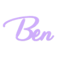 Ben name sign.stl Ben Name sign / Personalized name plate / Cake topper /customized Name