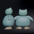 2_SCB_Clay_2_.jpg Snorlax Piggy Bank Low-Poly