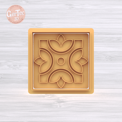 1.585.png Archivo STL MOSAICO FLORAL Cortador con Stamp / Cookie Cutter・Plan imprimible en 3D para descargar