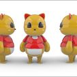 cr1.jpg Red Catty Cat mascot 3D model