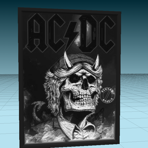 🎨 AC- DC Album cover clip art・ STL File for ・Cults