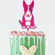 zápich dort 1 .jpg Cake Tooper - English Bullterrier I