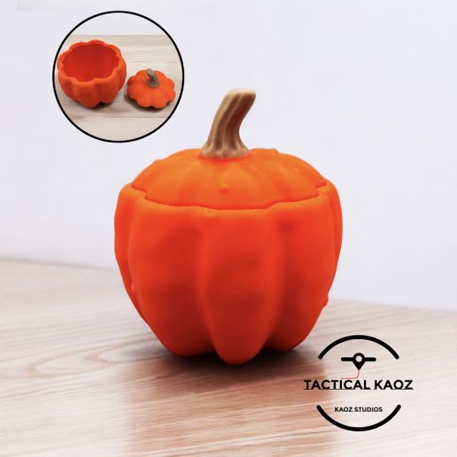 Pumpkin Container with Removable Lid - 3D model önizlemesi