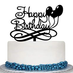 HAPPY-BIRTHDAY-18.jpg Archivo STL TOPPER HAPPY BIRTHDAY・Plan para descargar y imprimir en 3D