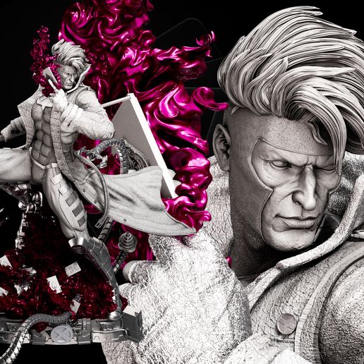 Wicked Marvel Gambit Sculpture: Tested and ready for 3d printing 3D model